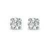 Diamond Earrings 1.00CT Studs H/SI Quality In 18K White Gold - 5.1mm