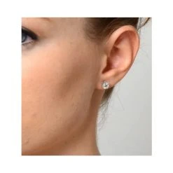 Diamond Earrings 2.00ct Look Galileo Style 0.74ct In 18K White Gold -The Diamond Store p3464 v1