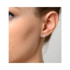 Diamond Earrings 2.00ct Look Galileo Style 0.74ct In 18K White Gold -The Diamond Store p3464 v2