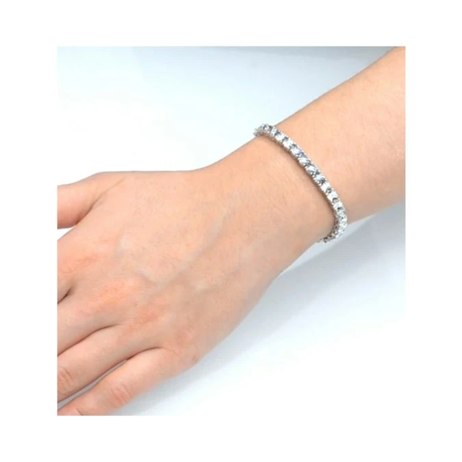 Silver Diamond Set 1.00ct Tennis Bracelet 2 Silver Diamond Set 1.00ct Tennis Bracelet - Image 2