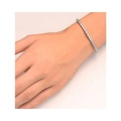 Silver Diamond Set 0.57ct Tennis Bracelet -The Diamond Store ud3226 v2