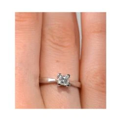 Certified Lauren Platinum Diamond Engagement Ring 0.33CT-G-H/SI -The Diamond Store ut21 55jus v1