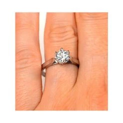 1 Carat Diamond Engagement Ring Low Set Chloe Lab F/VS1 Platinum -The Diamond Store ut23 322gxu3s v1