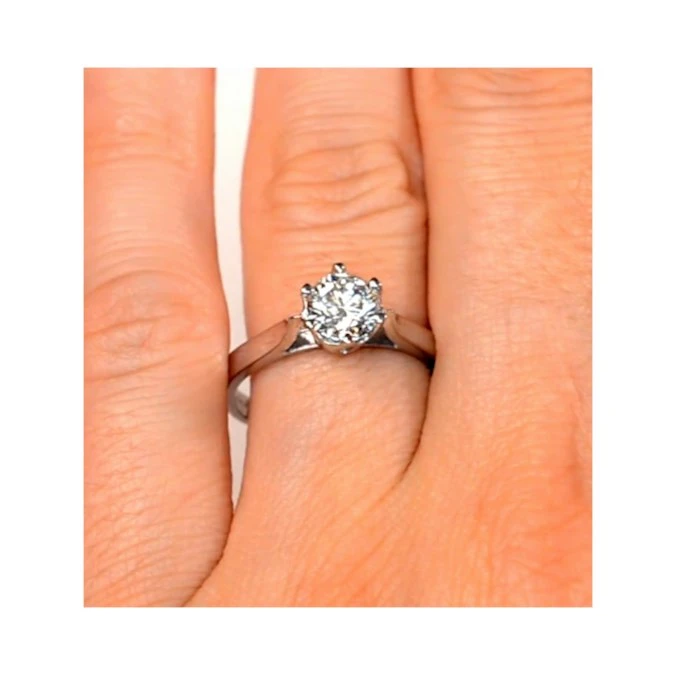 1.5ct Diamond Engagement Ring Low Set Chloe Lab F/VS1 18K White Gold 4 1.5ct Diamond Engagement Ring Low Set Chloe Lab F/VS1 18K White Gold - Image 4