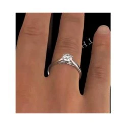 Certified 0.70CT Chloe Low Platinum Engagement Ring G/SI1 -The Diamond Store ut23 92iu3s v1