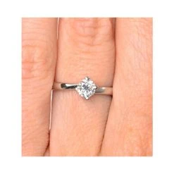 Engagement Ring Certified Lily 18K White Gold Diamond 0.50CT -The Diamond Store ut24 72rmy v1