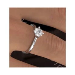 Certified Lily 18KW DIAMOND SOLITAIRE Engagement Ring 0.75CT -The Diamond Store ut24 97rmy v1