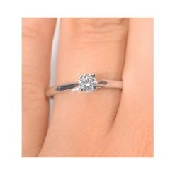Engagement Ring Certified Petra Platinum Diamond 0.25CT G/VS -The Diamond Store ut26 47xus v1