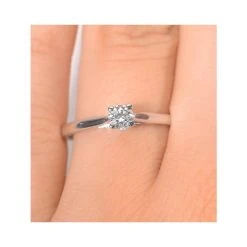 Engagement Ring Certified Petra 18K White Gold Diamond 0.25CT-F-G/VS 9 Engagement Ring Certified Petra 18K White Gold Diamond 0.25CT-F-G/VS -The Diamond Store ut26 47xuy v1 1