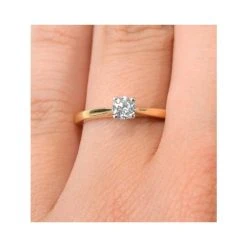 Engagement Ring Certified Petra 18K Gold Diamond 0.33CT-F-G/VS -The Diamond Store ut26 55xua v1 1