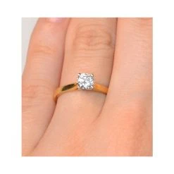 Half Carat Diamond Engagement Ring Petra Lab G/SI1 18K Gold 9 Half Carat Diamond Engagement Ring Petra Lab G/SI1 18K Gold -The Diamond Store ut26 72iu3a v1