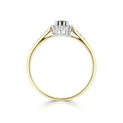 Sapphire 5 X 3mm And Diamond 9K Gold Ring A3261 -The Diamond Store y1049s 19